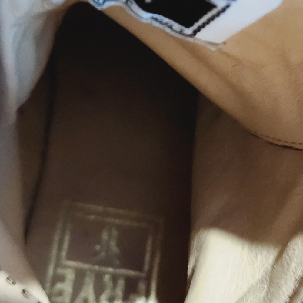 Frye Tan Leather Lace-Up Heeled Boots - Picture 10 of 15